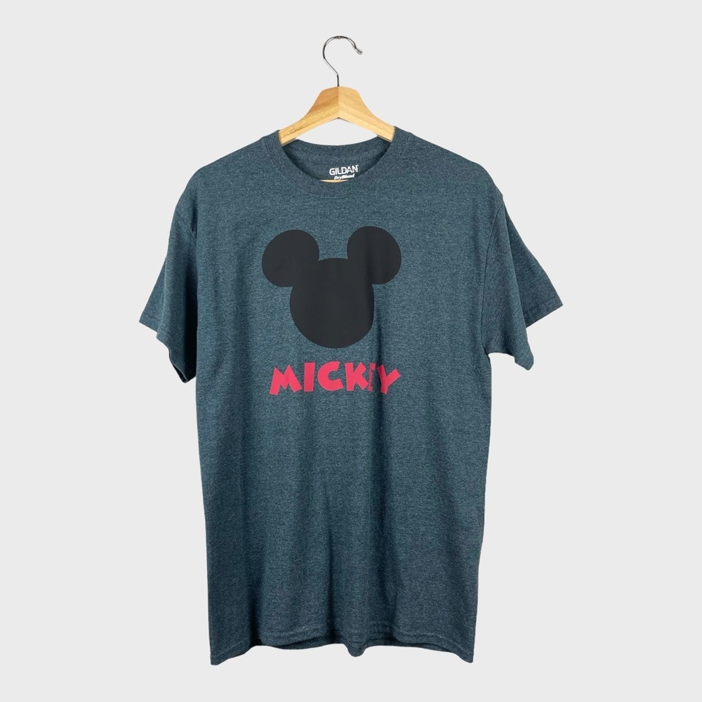 Gildan Disney Dark Gray Mickey Mouse Short Sleeve T-Shirt
